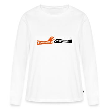 together strong - T-shirt manches longues Premium bio Femme - blanc - Devant - Julia (174cm)