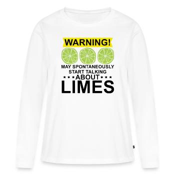 Lime Gift - Women's Premium Organic Long Sleeve Shirt - white - Front - Julia (174cm)
