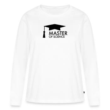 Master of Science | University College Student - Women's Premium Organic Long Sleeve Shirt - white - Front - Julia (174cm)