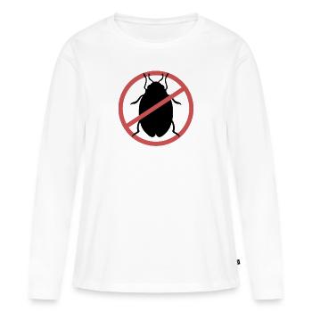 No Bed Bugs | Bed bugs banned bed bug travel - Women's Premium Organic Long Sleeve Shirt - white - Front - Julia (174cm)