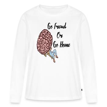 Psychologie psychiatrique étudie la thérapie Freud - T-shirt manches longues Premium bio Femme - blanc - Devant - Julia (174cm)