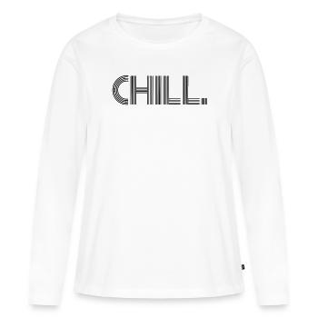 Chill Cool Design Cool Style Styling Swag idea - T-shirt manches longues Premium bio Femme - blanc - Devant - Julia (174cm)