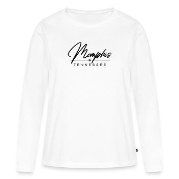 Memphis, Tennessee - T-shirt manches longues Premium bio Femme - blanc - Devant - Julia (174cm)