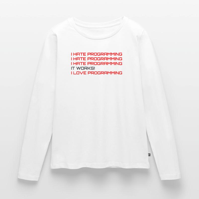 Computerprogrammierer Codierer Software Engineers Geschenk Frauen Premium Bio Langarmshirt