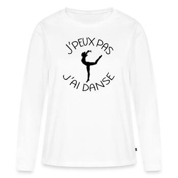 J'peux pas j'ai danse classique contemporaine mod - T-shirt manches longues Premium bio Femme - blanc - Devant - Julia (174cm)