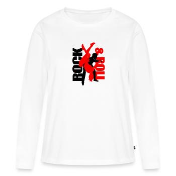 Danse rock acrobatique danse rock'n'roll couple - T-shirt manches longues Premium bio Femme - blanc - Devant - Julia (174cm)