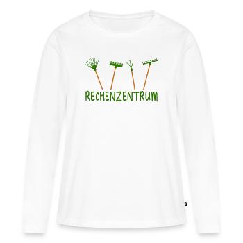 Rechenzentrum Informatik Garten Rechen - Frauen Premium Bio Langarmshirt - Weiß - Vorne - Julia (174cm)