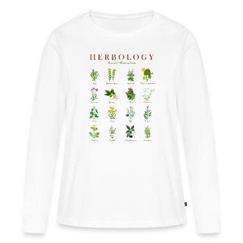 Herbology | Kräuterkunde Gewürze Magie Garten - Frauen Premium Bio Langarmshirt - Weiß - Vorne - Julia (174cm)