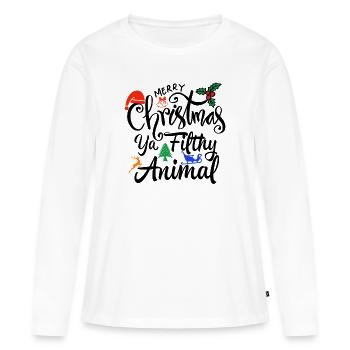 Christmas Christmas Christmas Christmas Christmas - Women's Premium Organic Long Sleeve Shirt - white - Front - Julia (174cm)
