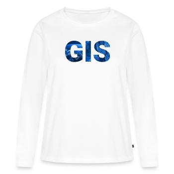 SIG - Systèmes d’information géographique - T-shirt manches longues Premium bio Femme - blanc - Devant - Julia (174cm)