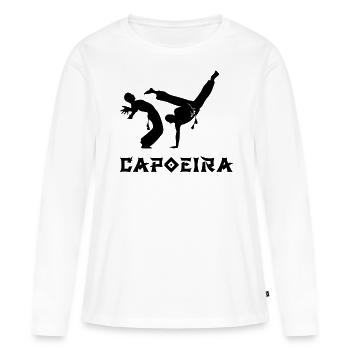 Capoeira - Frauen Premium Bio Langarmshirt - Weiß - Vorne - Julia (174cm)
