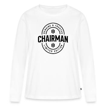 Genuine Chairman Style - Women's Premium Organic Long Sleeve Shirt - white - Front - Julia (174cm)