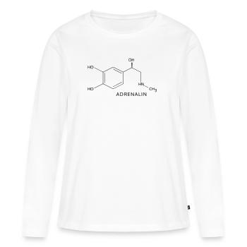 formule structurelle chimique de l'adrénaline - T-shirt manches longues Premium bio Femme - blanc - Devant - Julia (174cm)