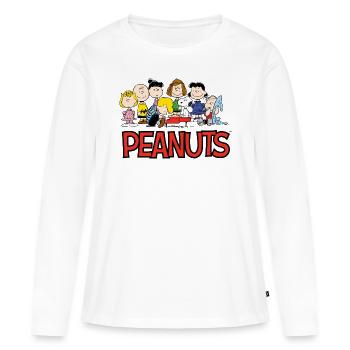 Peanuts Snoopy Und Seine Freunde Logo - Frauen Premium Bio Langarmshirt - Weiß - Vorne - Julia (174cm)