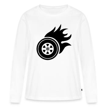Tires fire - Women's Premium Organic Long Sleeve Shirt - white - Front - Julia (174cm)