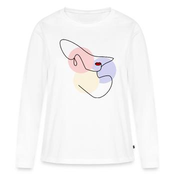 WIFE. DAUGHTER. ADOLESCENT. WOMEN'S DAY - Women's Premium Organic Long Sleeve Shirt - white - Front - Julia (174cm)