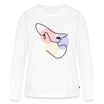 WIFE. DAUGHTER. ADOLESCENT. WOMEN'S DAY - Women's Premium Organic Long Sleeve Shirt - white - Front - Julia (174cm)