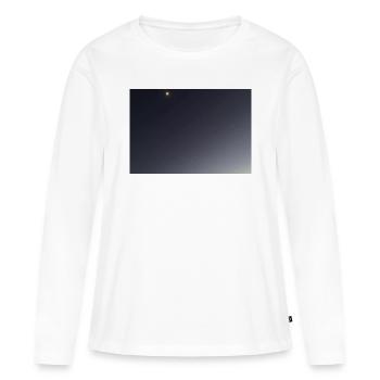La nuit - T-shirt manches longues Premium bio Femme - blanc - Devant - Julia (174cm)