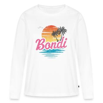 Bondi - T-shirt manches longues Premium bio Femme - blanc - Devant - Julia (174cm)