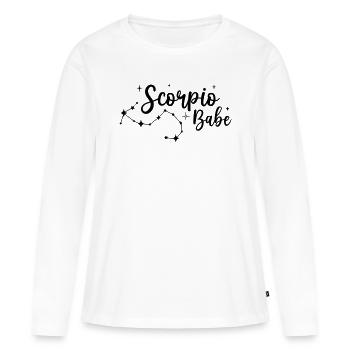 Scorpio Babe - T-shirt manches longues Premium bio Femme - blanc - Devant - Julia (174cm)
