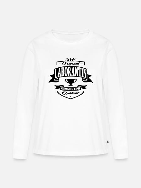 laborantin - Frauen Premium Bio Langarmshirt - Weiß