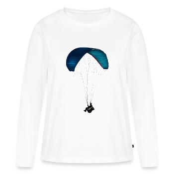 Gleitschirm - Frauen Premium Bio Langarmshirt - Weiß - Vorne - Julia (174cm)