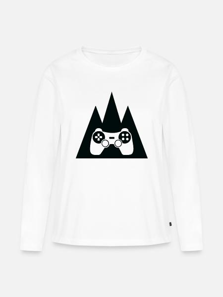 Triangle-Bergspiel - GA - Frauen Premium Bio Langarmshirt - Weiß