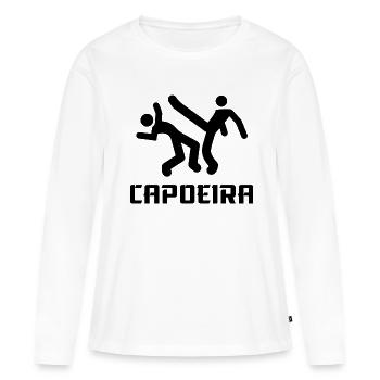 Capoeira - T-shirt manches longues Premium bio Femme - blanc - Devant - Julia (174cm)