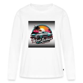West Indies Koast Kustoms - T-shirt manches longues Premium bio Femme - blanc - Devant - Julia (174cm)
