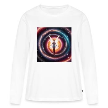 Galaxie-Fee - Frauen Premium Bio Langarmshirt - Weiß - Vorne - Julia (174cm)
