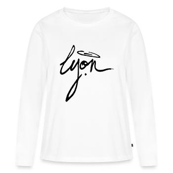 LYON - T-shirt manches longues Premium bio Femme - blanc - Devant - Julia (174cm)