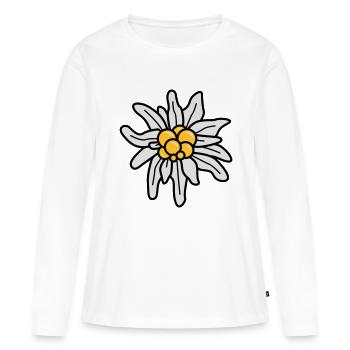 Edelweiss - Frauen Premium Bio Langarmshirt - Weiß - Vorne - Julia (174cm)