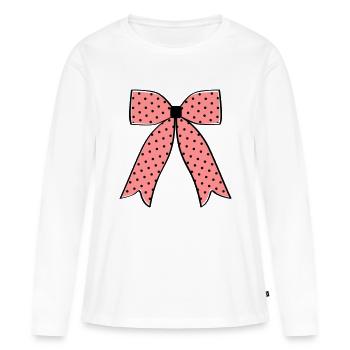 Rockabilly-Schleife - Frauen Premium Bio Langarmshirt - Weiß - Vorne - Julia (174cm)
