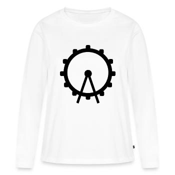 Riesenrad - Frauen Premium Bio Langarmshirt - Weiß - Vorne - Julia (174cm)