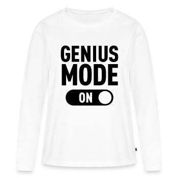Genius Mode (ON) - Frauen Premium Bio Langarmshirt - Weiß - Vorne - Julia (174cm)