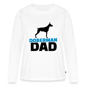 Dobermann - Frauen Premium Bio Langarmshirt - Weiß - Vorne - Julia (174cm)