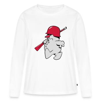 Fusil de chasse au fusil soldat - T-shirt manches longues Premium bio Femme - blanc - Devant - Julia (174cm)