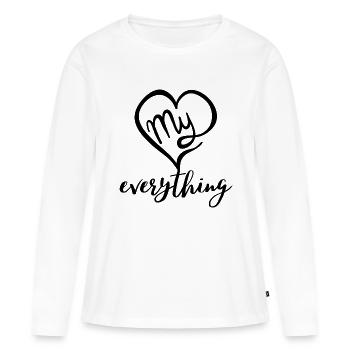 my evrything - T-shirt manches longues Premium bio Femme - blanc - Devant - Julia (174cm)