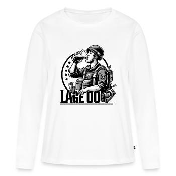 T-shirt du désarmement des forces armées - T-shirt manches longues Premium bio Femme - blanc - Devant - Julia (174cm)