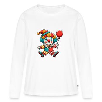 clown - Frauen Premium Bio Langarmshirt - Weiß - Vorne - Julia (174cm)