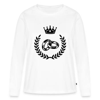 eheringe krone - Frauen Premium Bio Langarmshirt - Weiß - Vorne - Julia (174cm)
