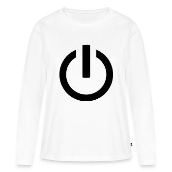 Power - Women's Premium Organic Long Sleeve Shirt - white - Front - Julia (174cm)