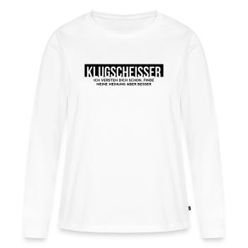 Smart Ass - Je comprends ... - T-shirt manches longues Premium bio Femme - blanc - Devant - Julia (174cm)