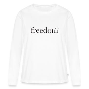 Liberté - T-shirt manches longues Premium bio Femme - blanc - Devant - Julia (174cm)