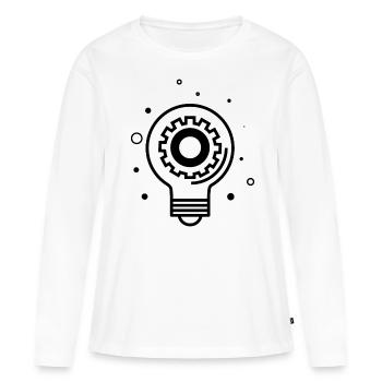 Bulb - Light Bulb Lamp Light - Women's Premium Organic Long Sleeve Shirt - white - Front - Julia (174cm)