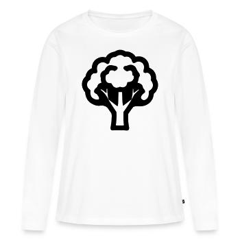 broccoli - Women's Premium Organic Long Sleeve Shirt - white - Front - Julia (174cm)