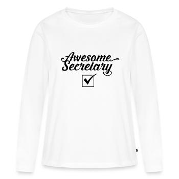 Ingenious Secretary Secretary Office Secretaries Profession - Women's Premium Organic Long Sleeve Shirt - white - Front - Julia (174cm)
