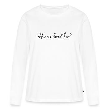 Hunsrückmädchen - Hunsrück - Frauen Premium Bio Langarmshirt - Weiß - Vorne - Julia (174cm)