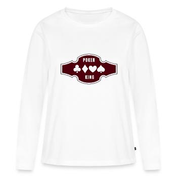 POKER KING / LAS VEGAS - CASINO - Frauen Premium Bio Langarmshirt - Weiß - Vorne - Julia (174cm)