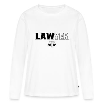 Avocat cabinet avocat avocat avocat - T-shirt manches longues Premium bio Femme - blanc - Devant - Julia (174cm)